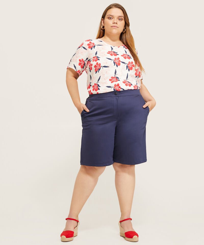 Bermuda Unicolor Con Bolsillos Mujer Curvy