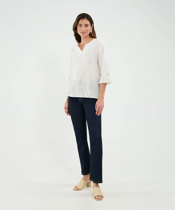 Blusa Estampada Efecto Rústico image number null