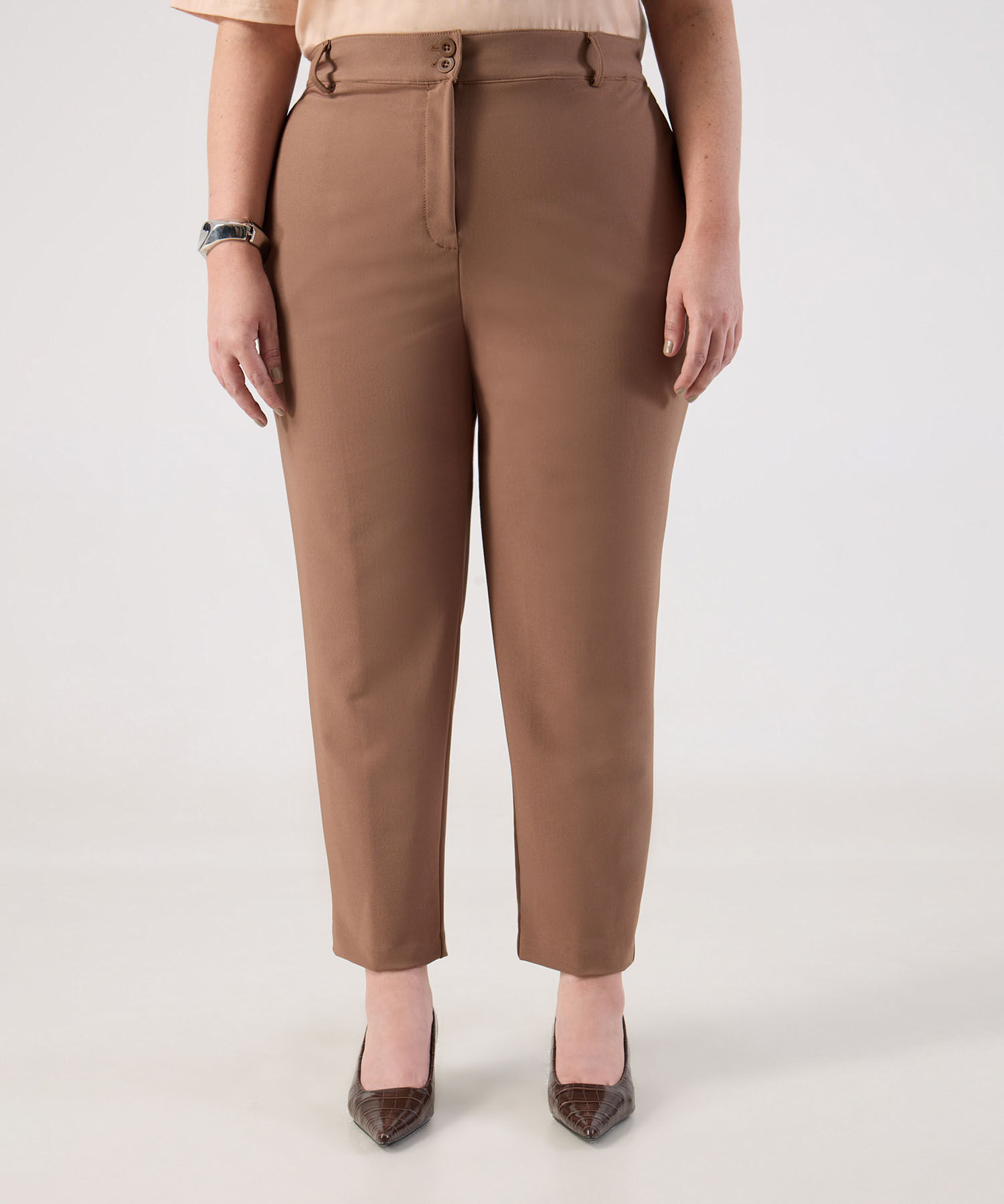 Pantal&oacute;n Clasico Unicolor para Mujer Curvy