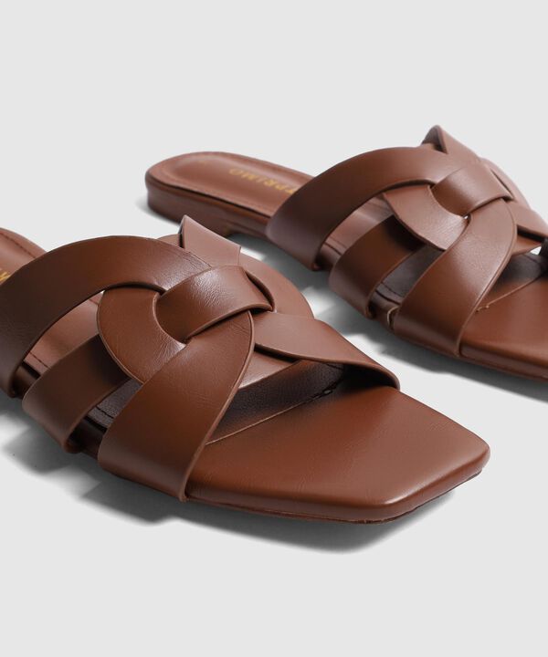 Sandalias Planas Trenzadas Para Mujer