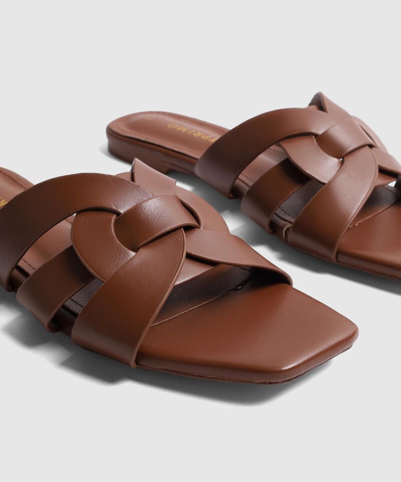 Sandalias Planas Trenzadas Para Mujer