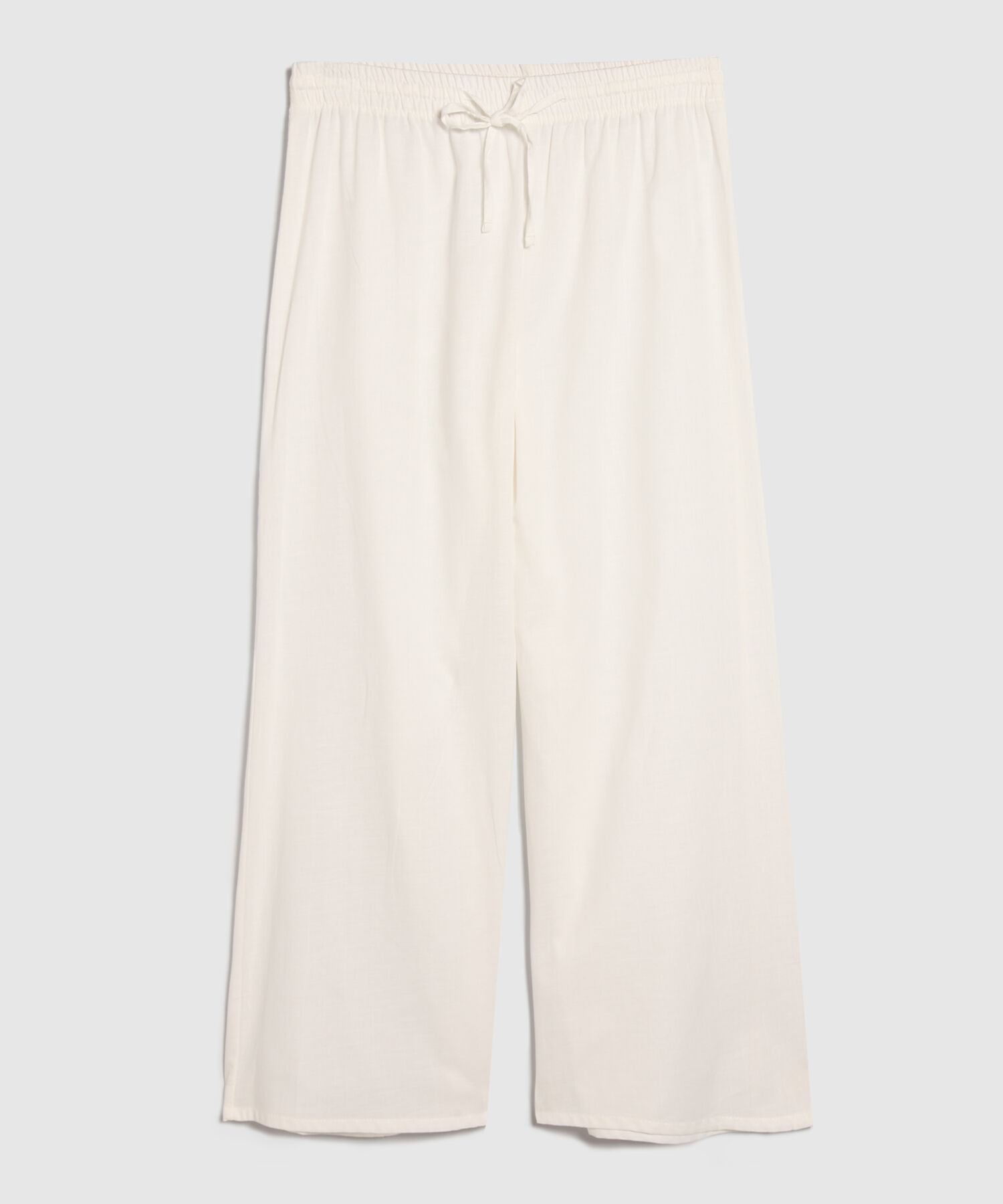 Pantalón Unicolor Con Elástico Interno En Pretina