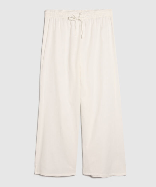 Pantalón Unicolor Con Elástico Interno En Pretina