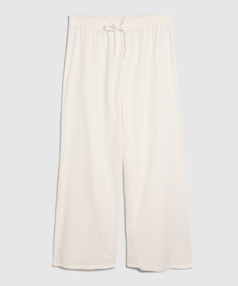 Pantalón Unicolor Con Elástico Interno En Pretina