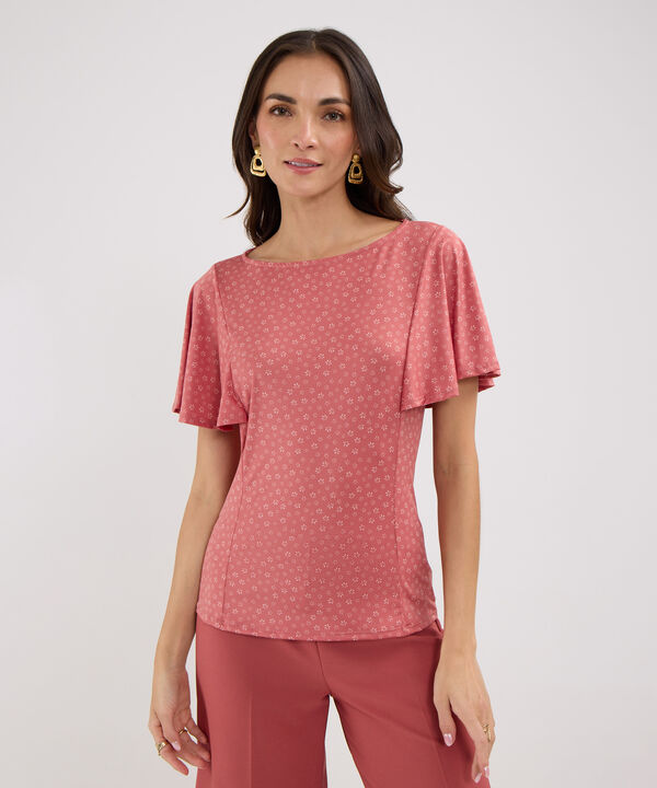 Camiseta Estampada Cuello Redondo