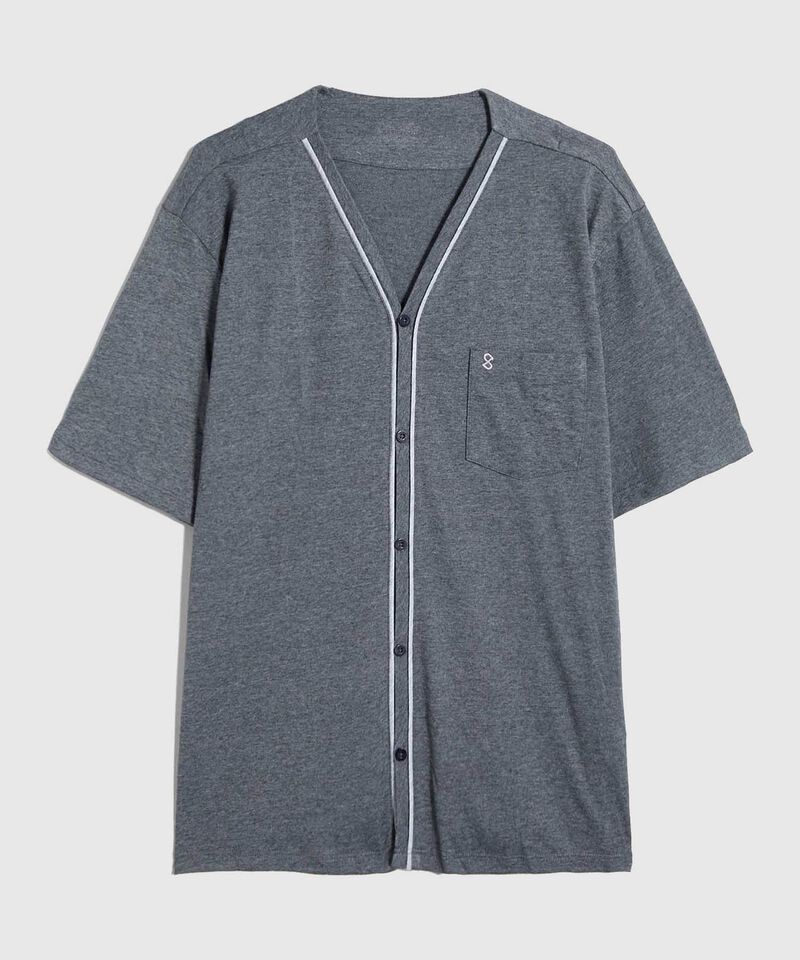 Conjunto Pijama Camisa Cuello V Y Pataloneta Estampada Para Hombre
