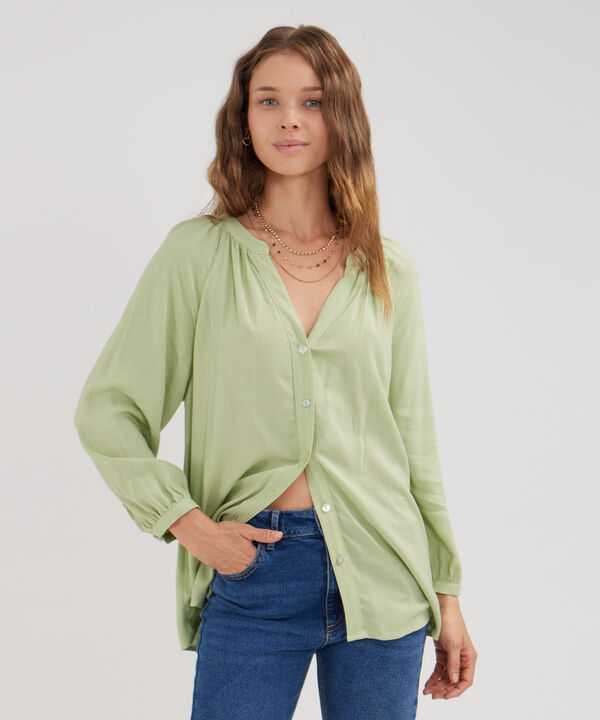 Blusa Manga 3/4 Cuello Neru Unicolor
