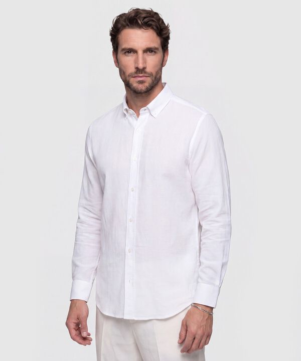 Camisa Manga Larga Texturizada Para Hombre