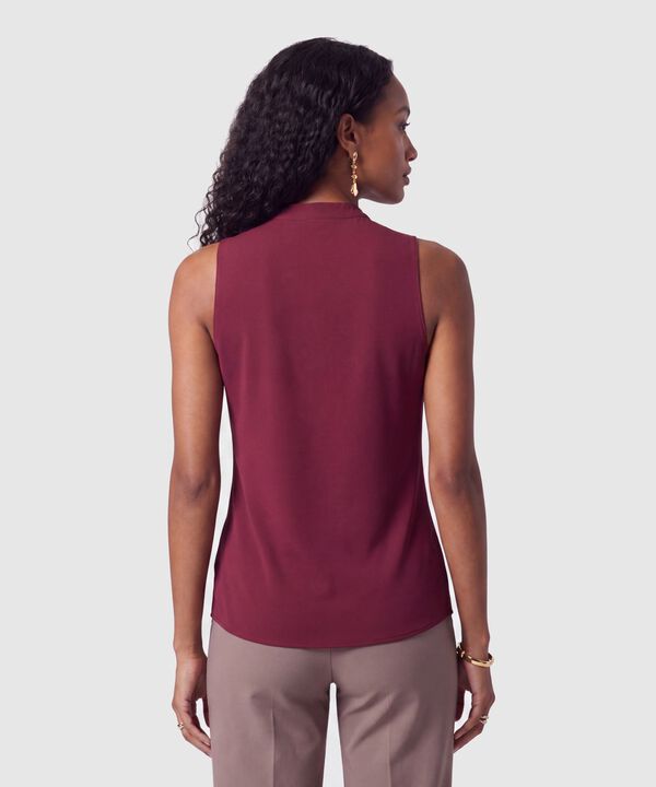 Blusa Cuello Mao Sin Mangas Mujer