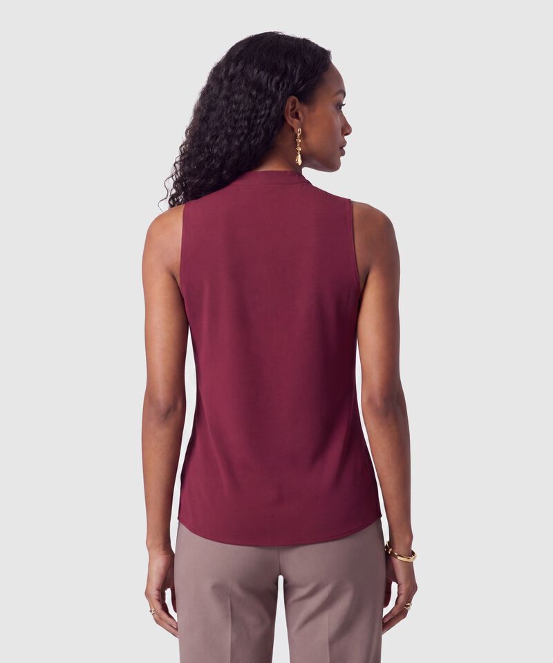 Blusa Cuello Mao Sin Mangas Mujer
