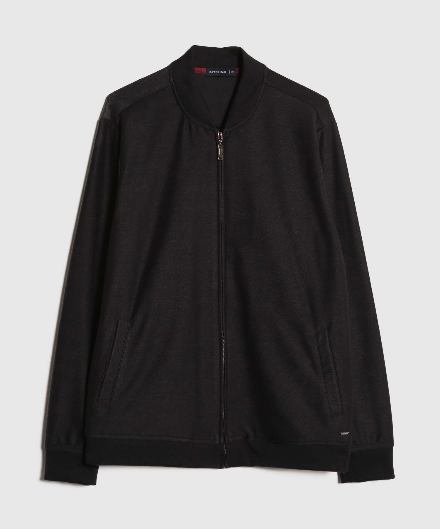 Buzo Bomber Tela Con Textura