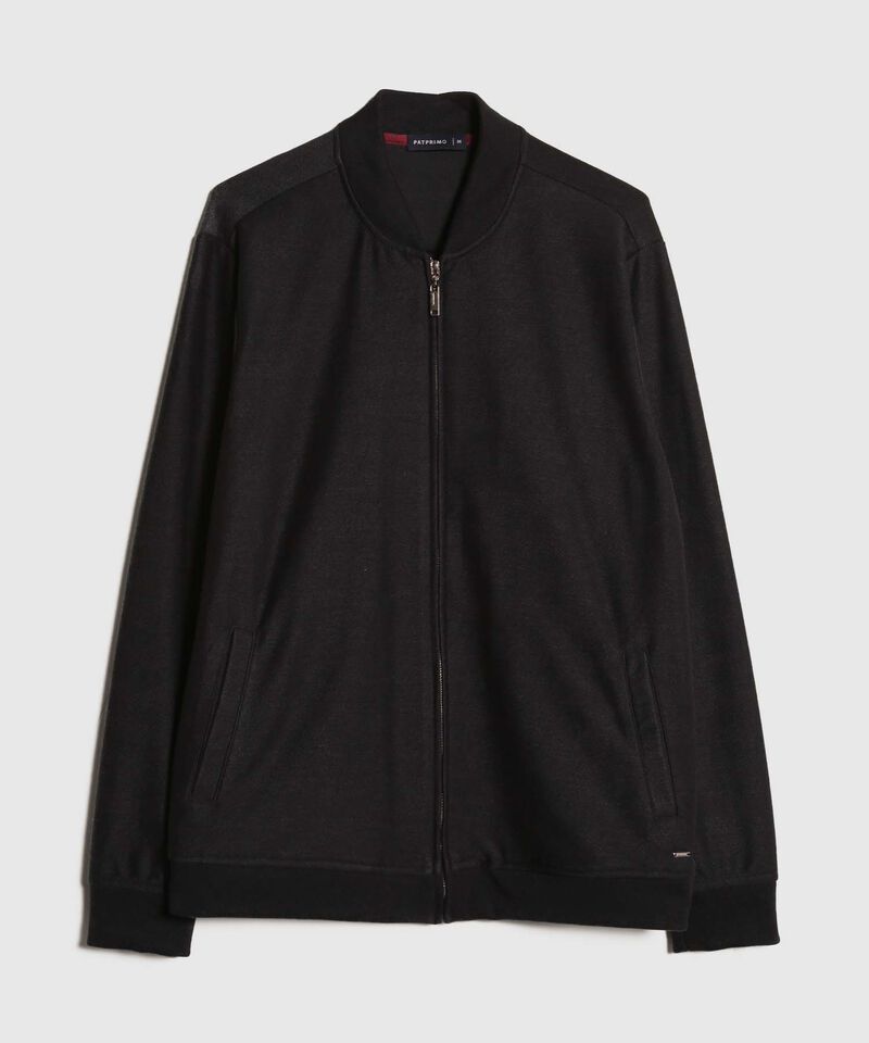 Buzo Bomber Tela Con Textura