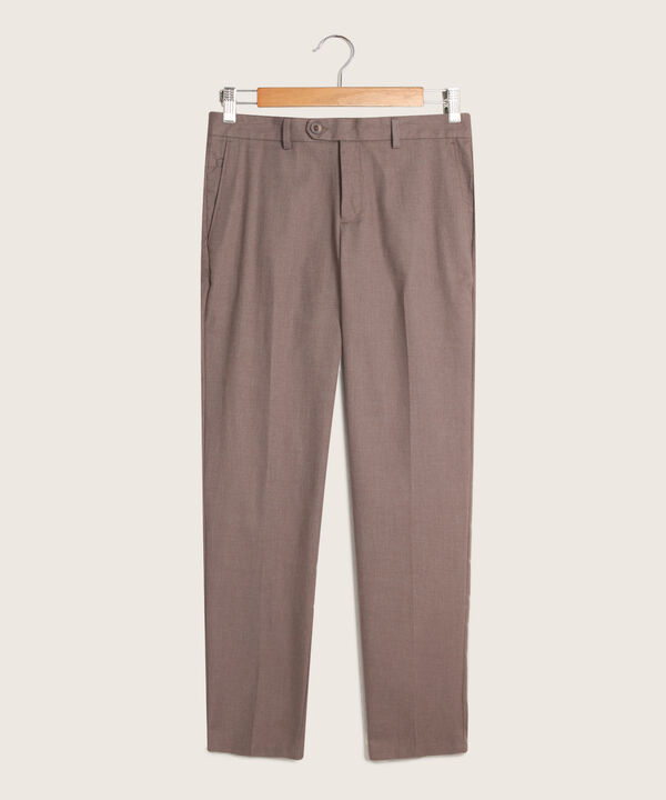 Pantalon En Tejido Plano Preteñido