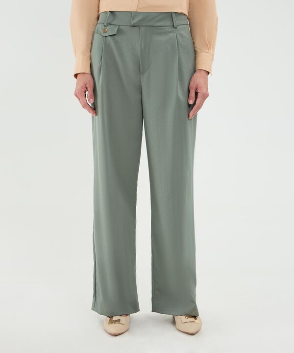 Pantalón Fluido con Prenses image number null