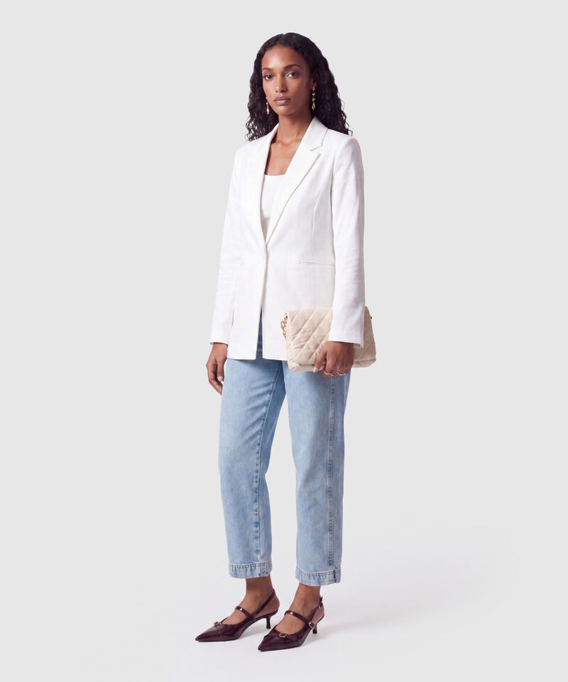 Blazer Para Mujer Con Ajuste De Bot&oacute;n