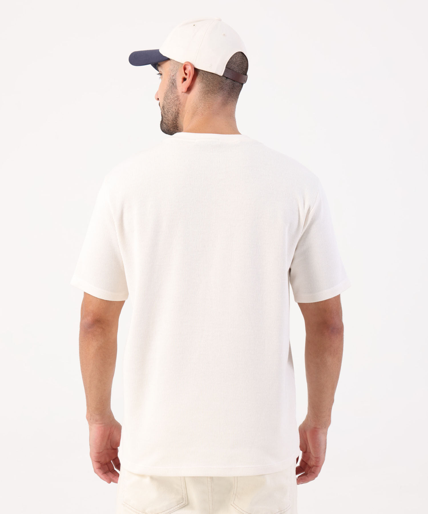 Camiseta Texturizada De Cuello Redondo Para Hombre