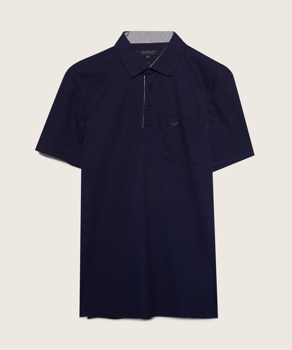 Polo Unicolor, Cuello Duro Con Bolsillo Y Silueta Regular Fit Naranja