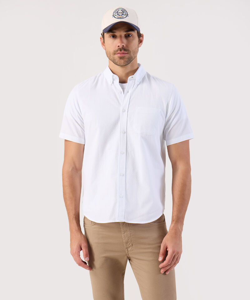 Camisa Unicolor Con Bolsillo Para Hombre