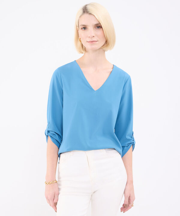 Blusa Escotada Manga ¾ image number null