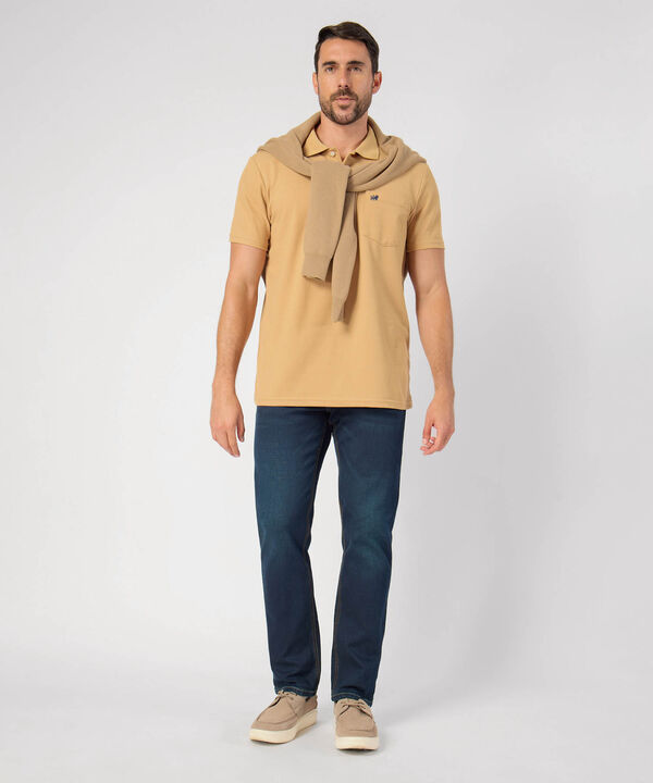 Polo Unicolor Con Bolsillo 