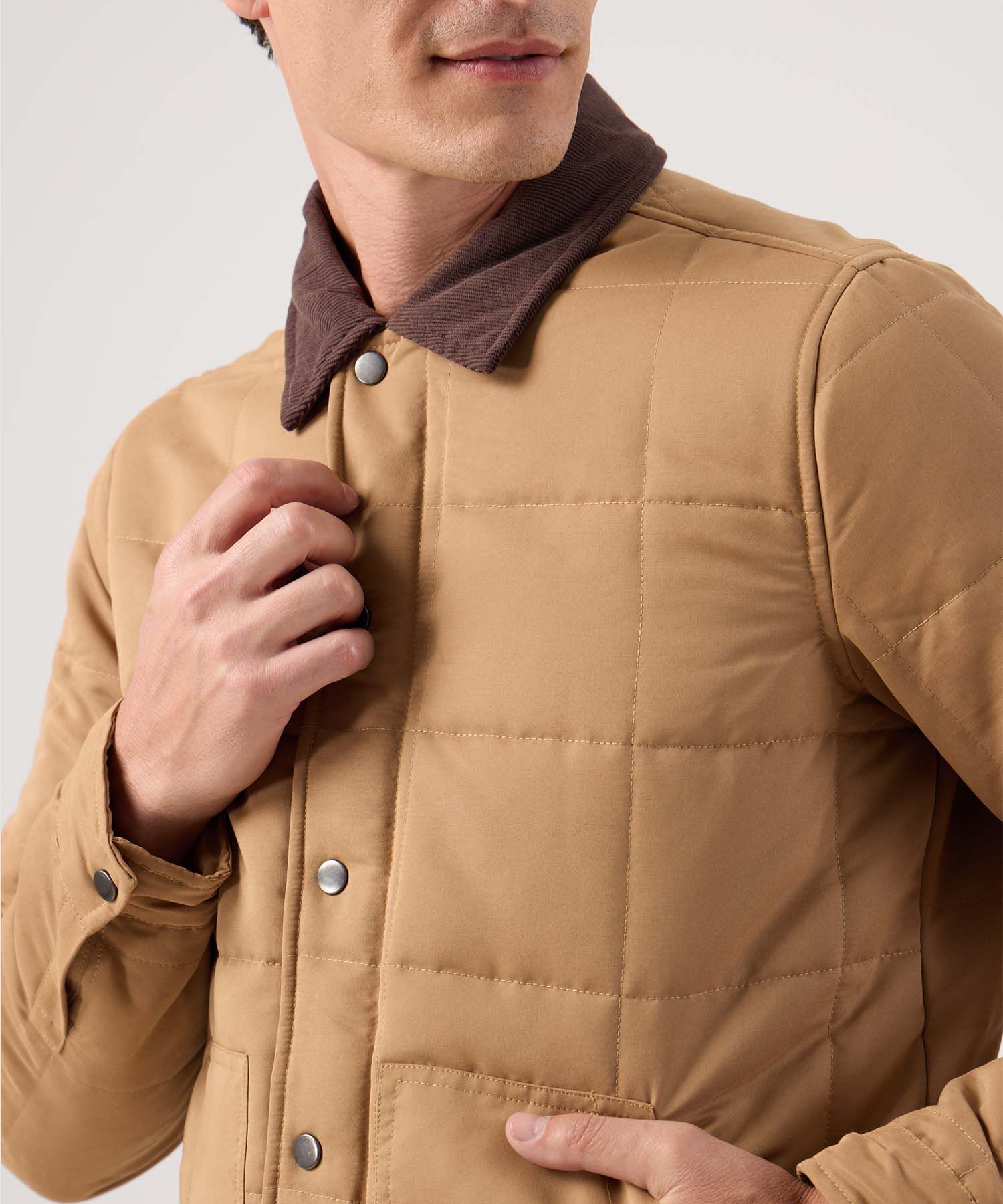 Chaqueta En Pana Acolchada Para Hombre