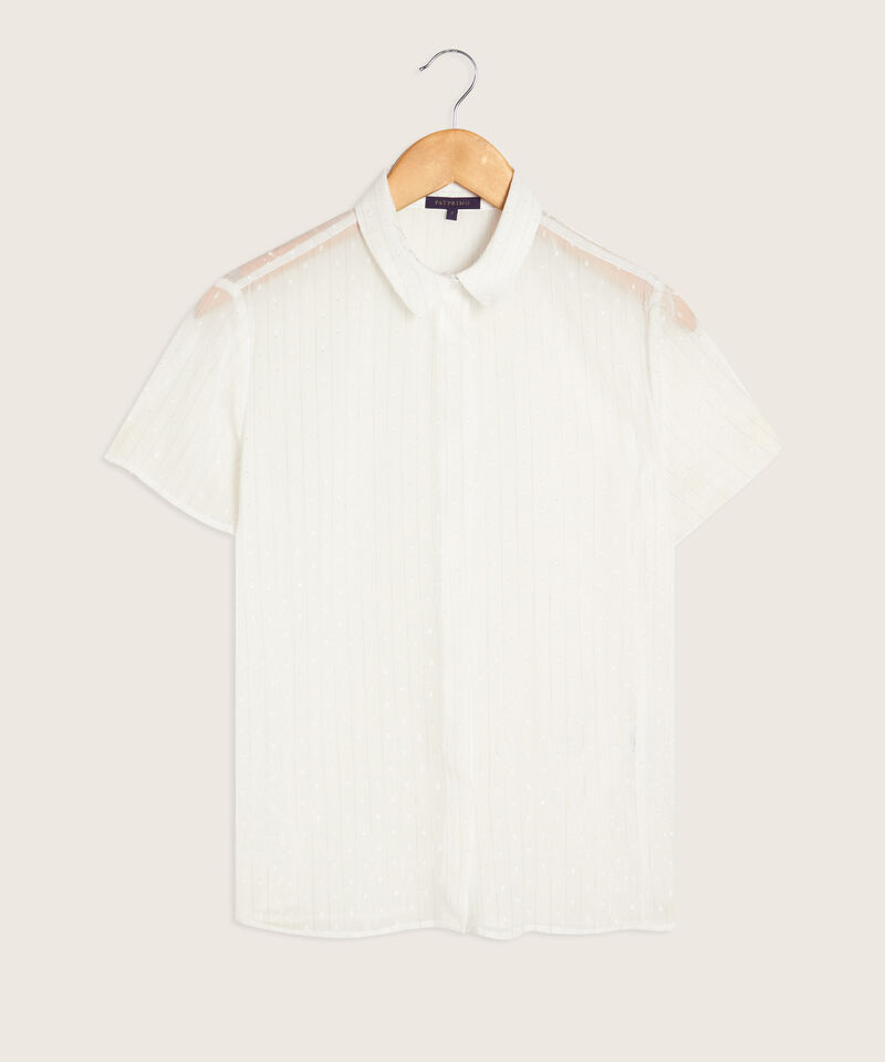 Camisa Manga Corta Unicolor Tela De Textura