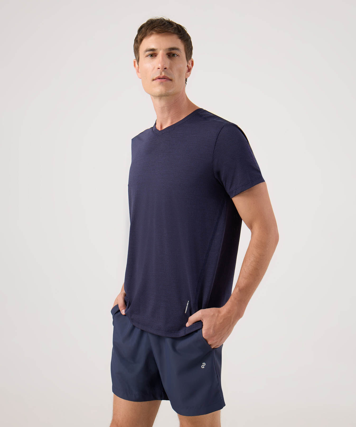 Camiseta Manga Corta Jaspeada