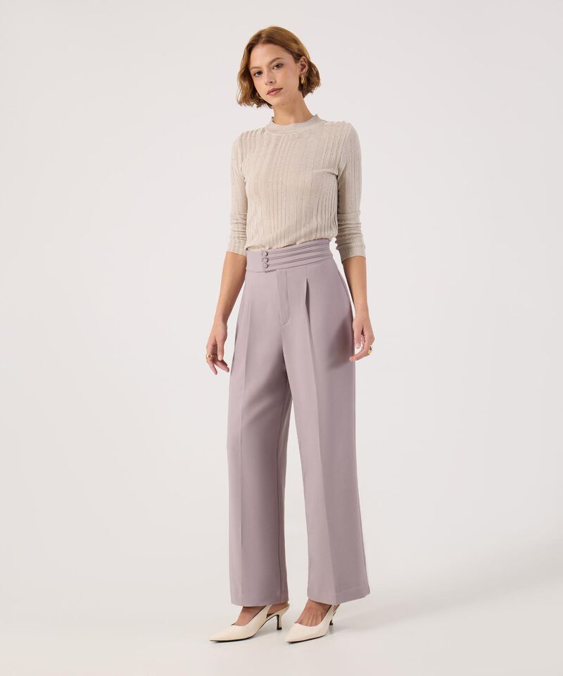 Pantalon fluido con botones 