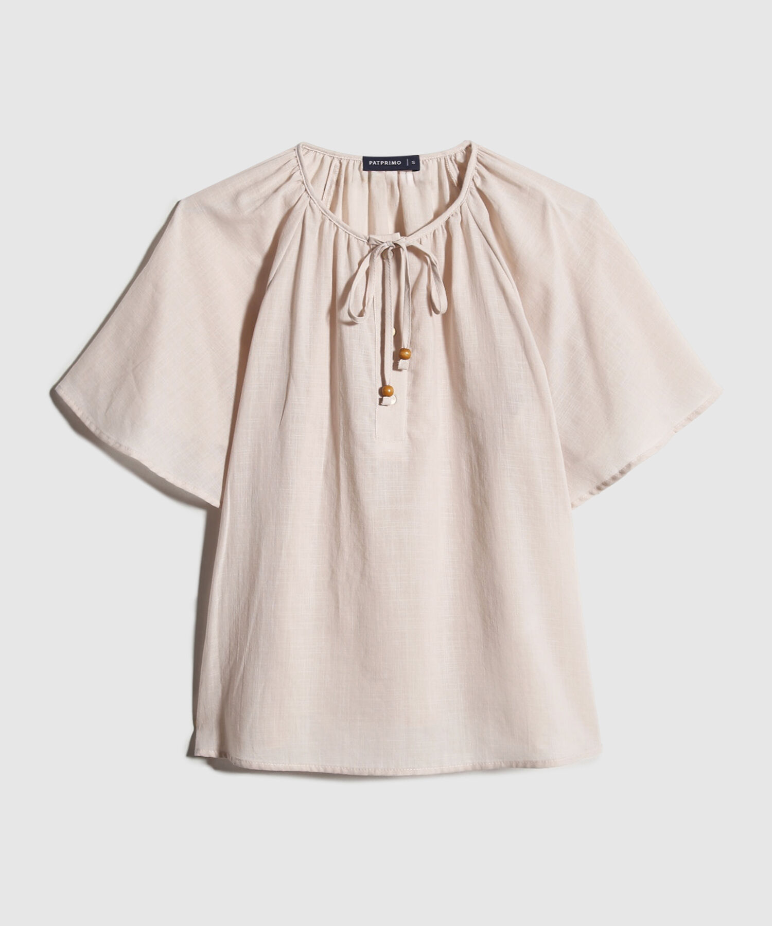 Blusa Preteñida, Escote En V.