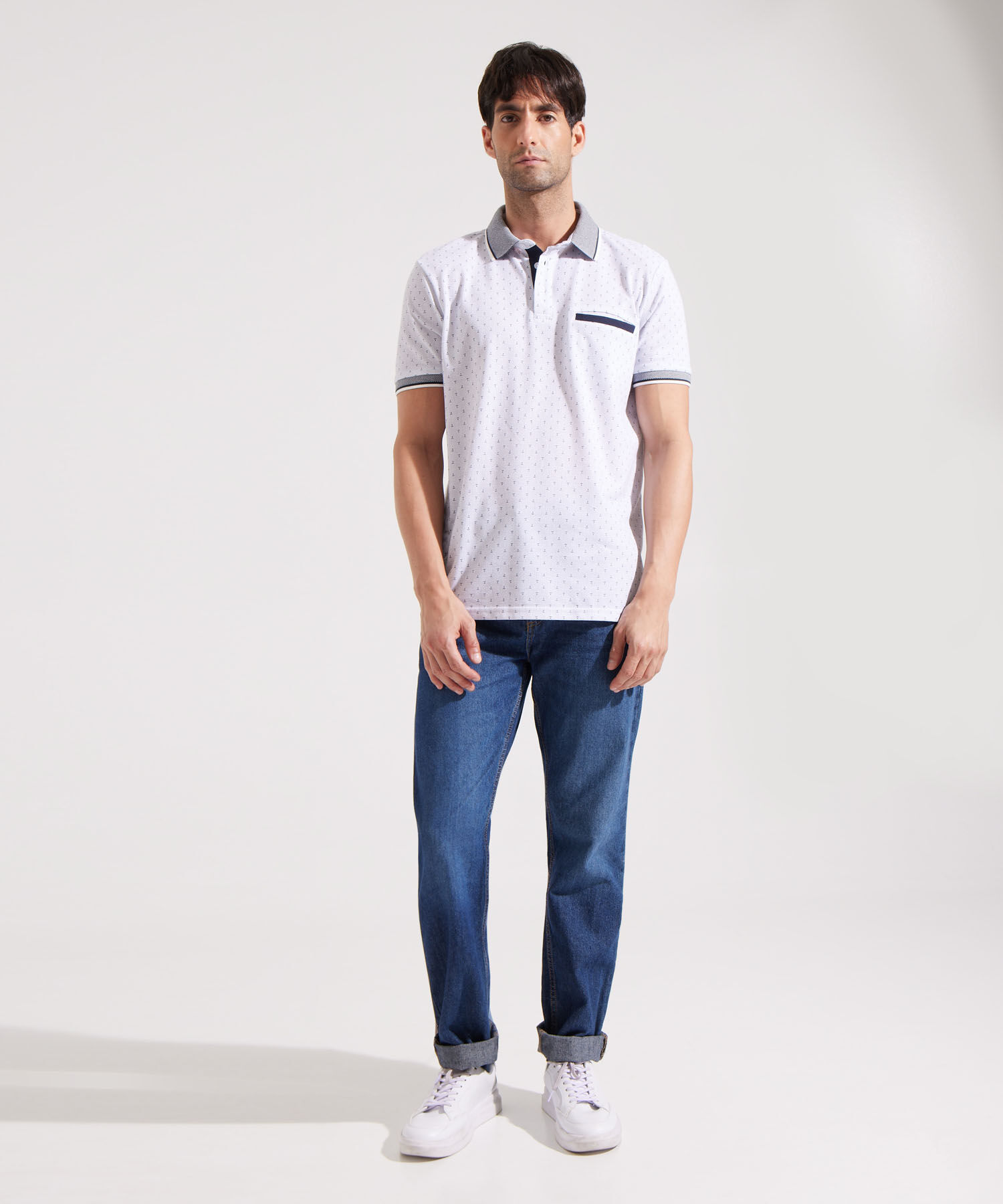 Polo Manga Corta Estampada