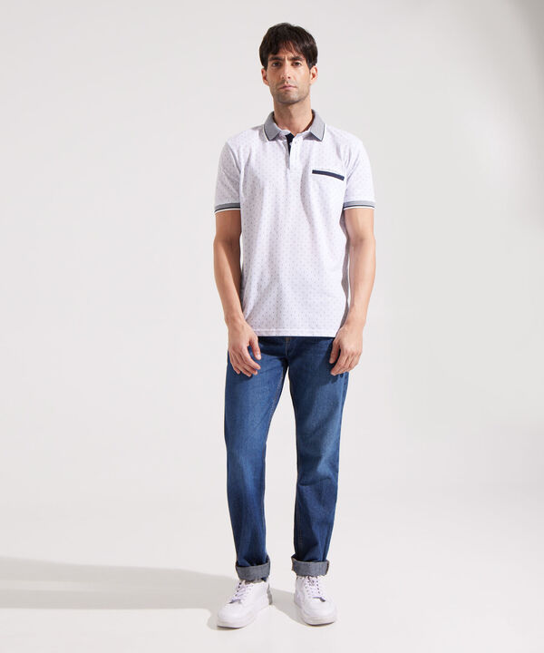 Polo Manga Corta Estampada