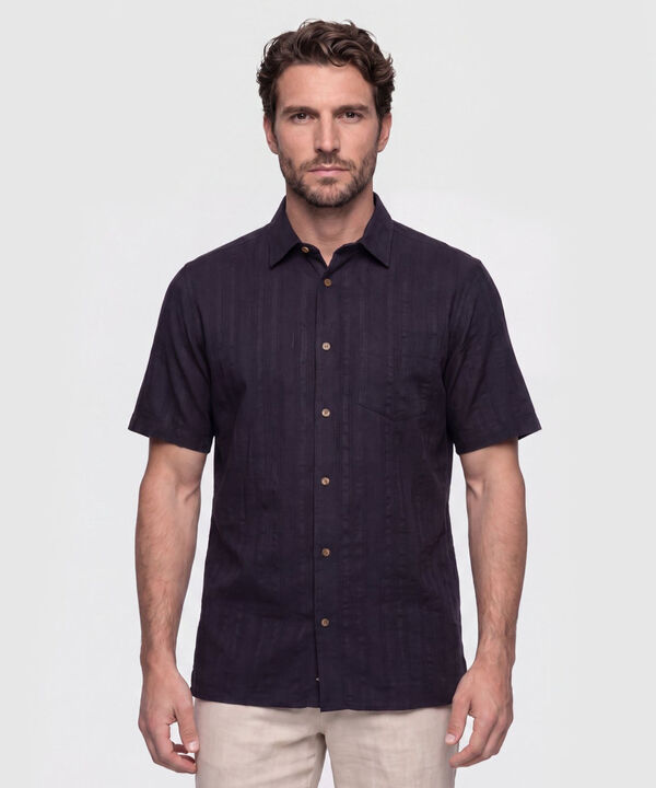 Camisa Manga Corta Texturizada para Hombre