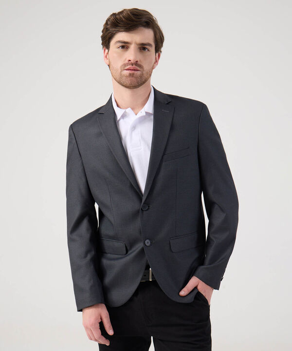 Blazer Unicolor Con Bolsillos En Laterales  image number null