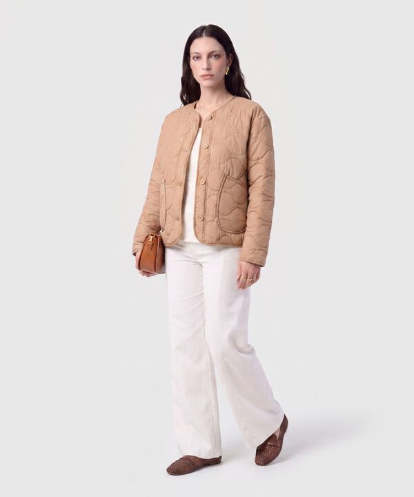 Camisa Escote en V con Cuello Para Mujer