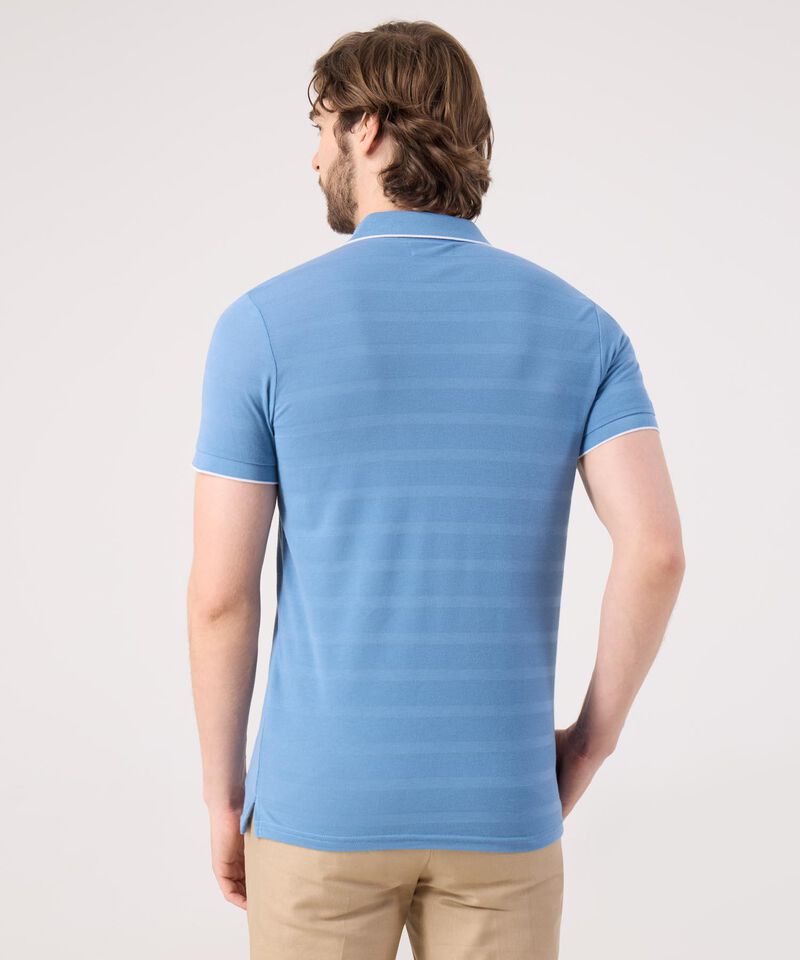 Polo Unicolor Cuello Tejido Con Bolsillo