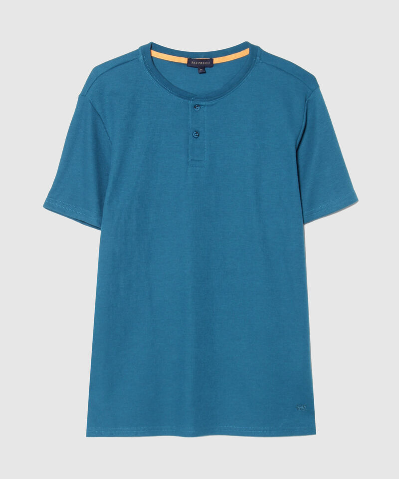 Camiseta con Cuello Henley
