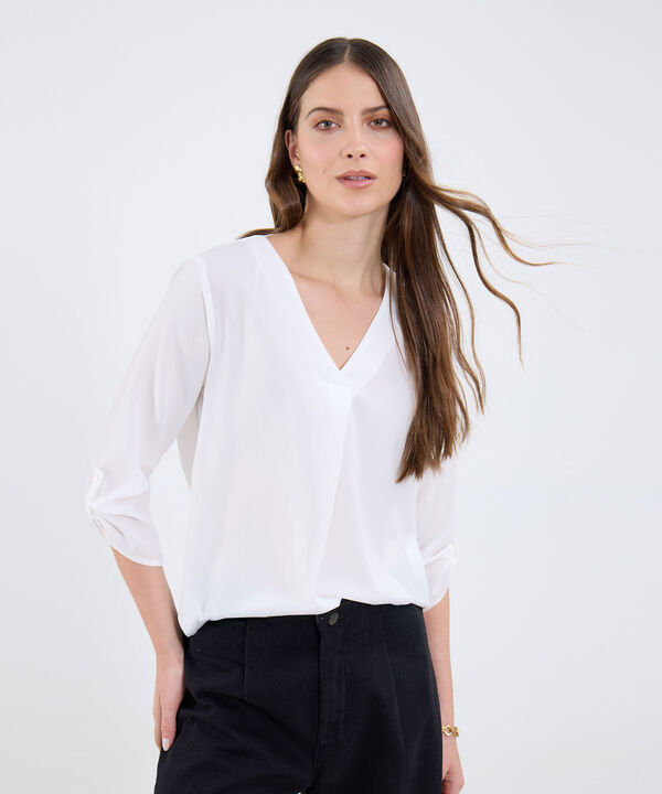 Blusa Manga ¾ Unicolor image number null