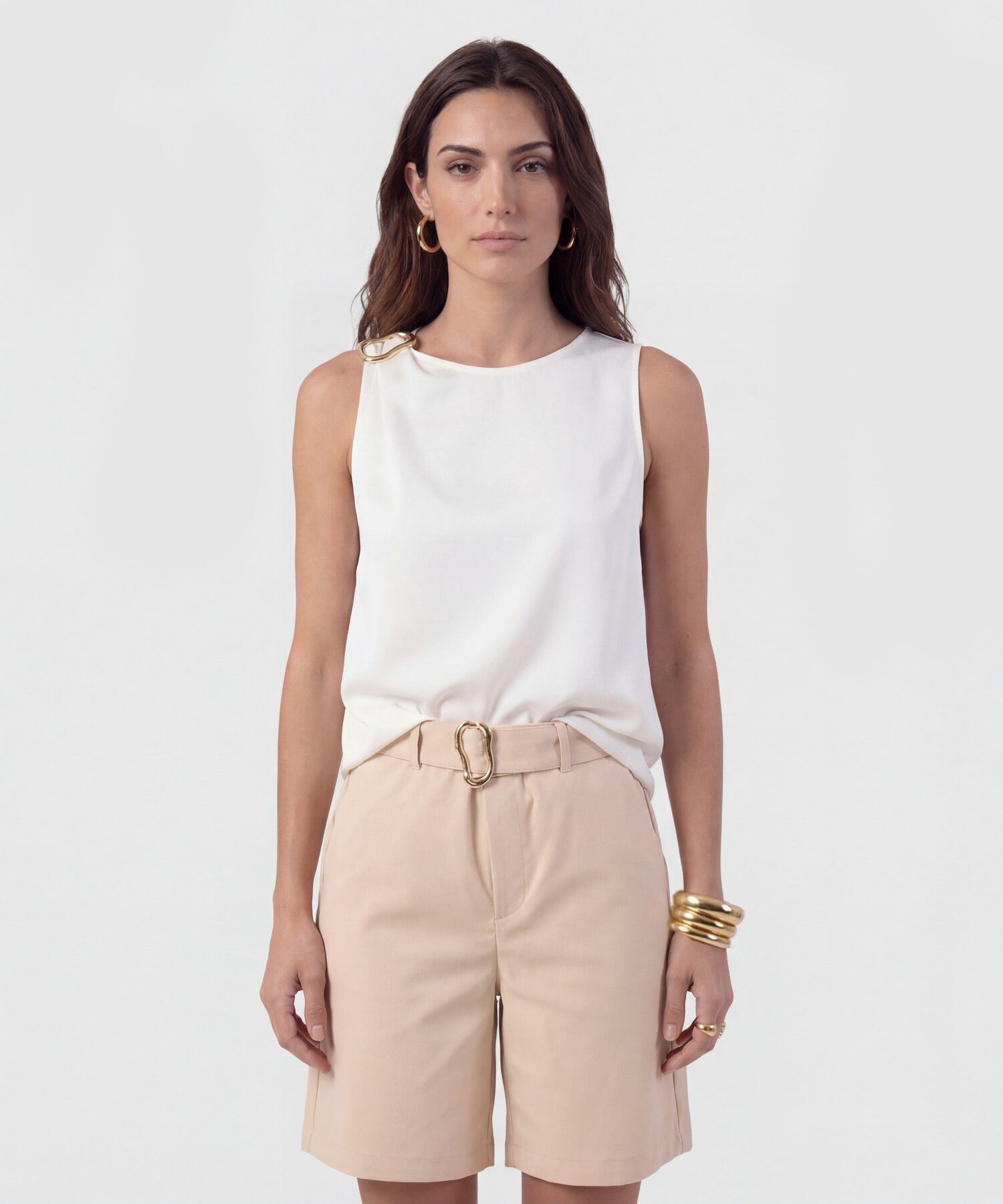 Blusa Sisa Con Detalle Met&aacute;lico Para Mujer