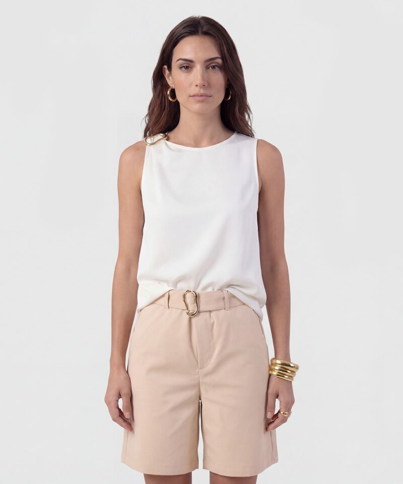 Blusa Sisa Con Detalle Met&aacute;lico Para Mujer