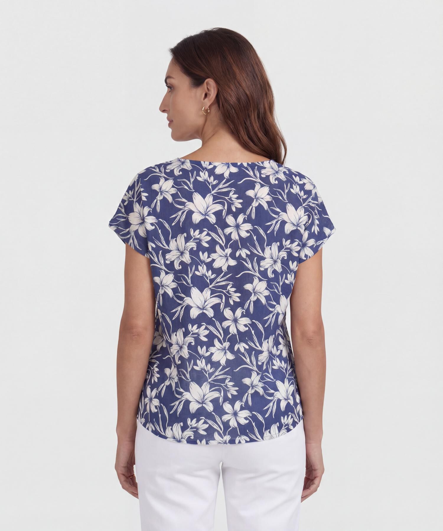 Blusa Estampada, Manga Corta Corrida