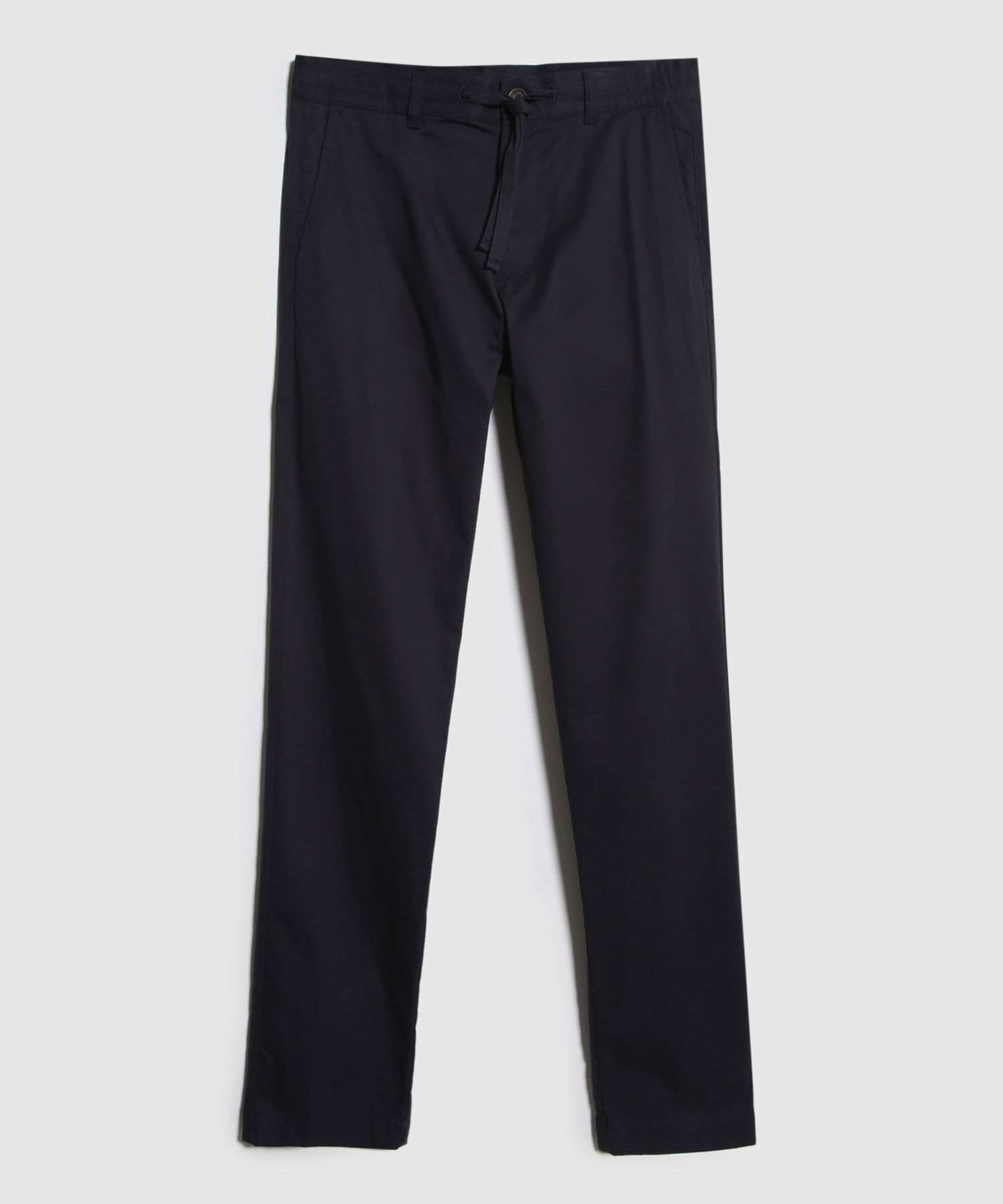 Pantalon Chino Unicolor Con Cordón