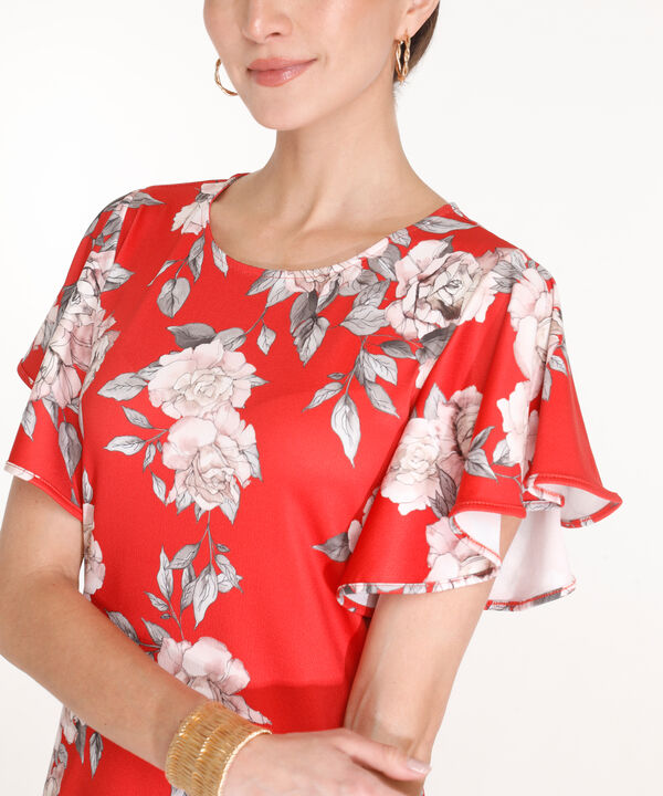 Camiseta Estampada  Manga Corta Con vuelo