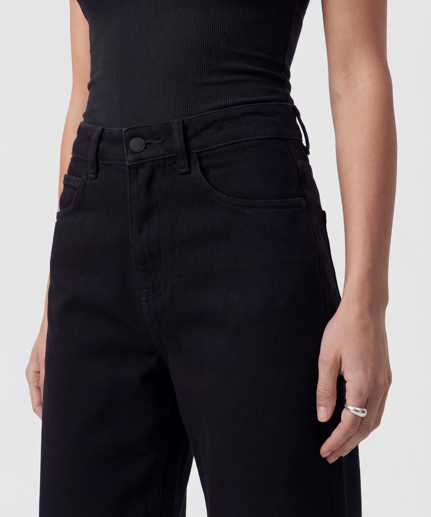 Jeans Wide Leg Tiro Alto Mujer