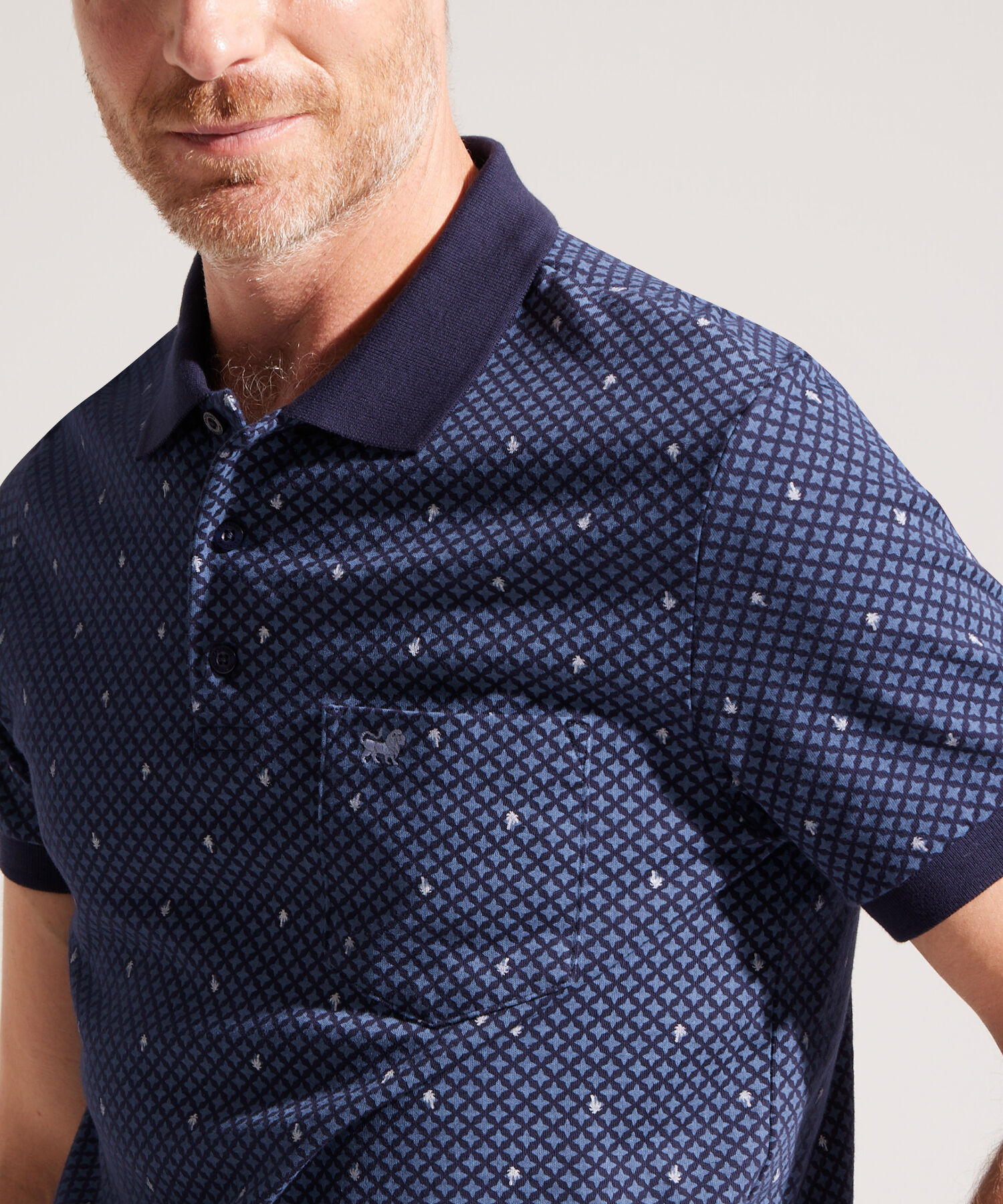 Polo Tejida con Estampado