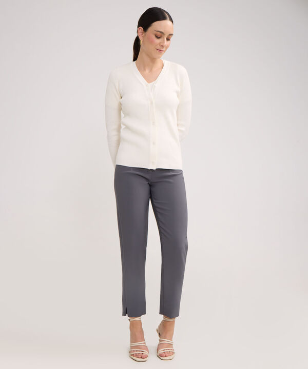 Pantalon Tiro Alto Unicolor