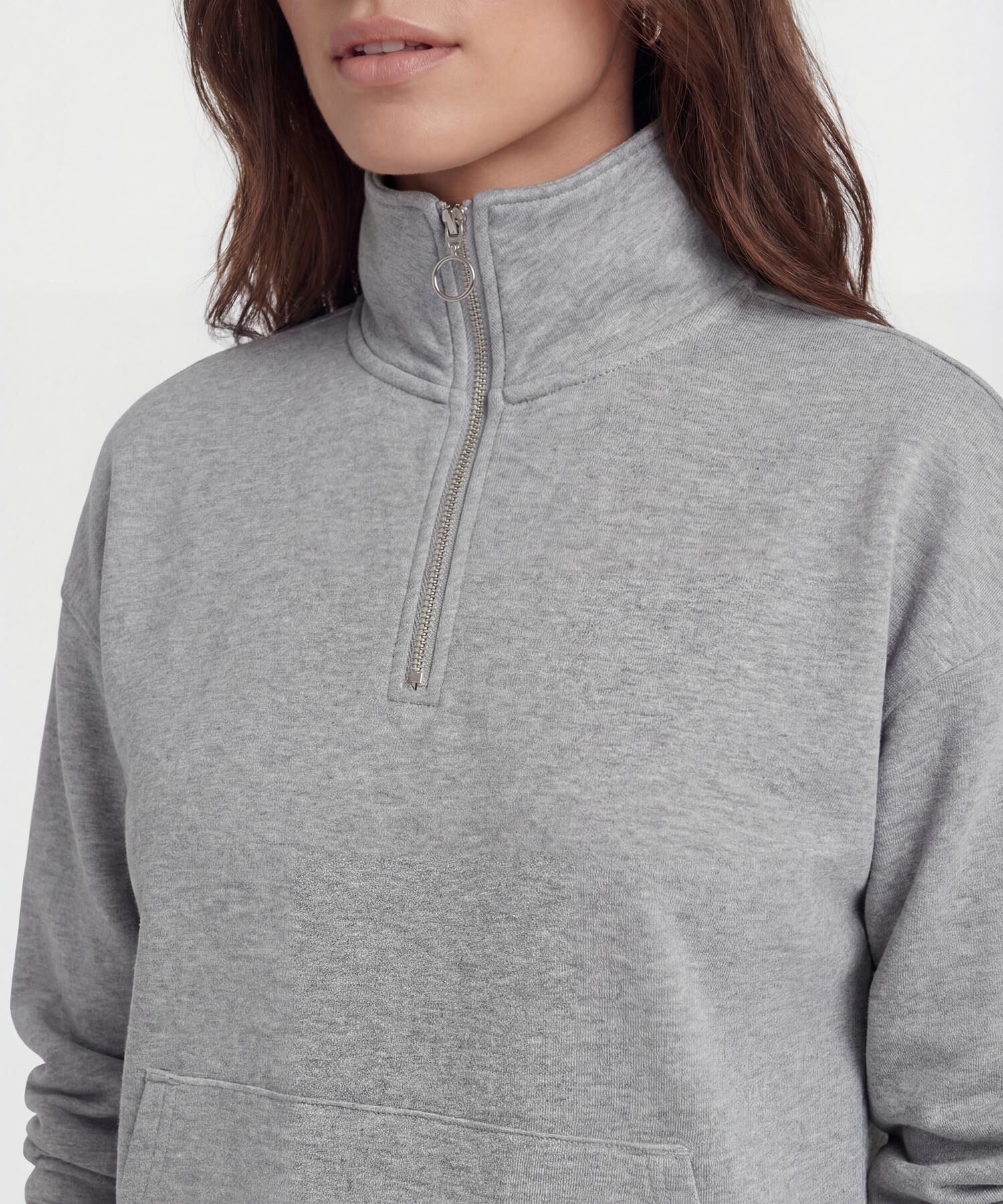 Buzo Unicolor con Cierre Frontal para Mujer