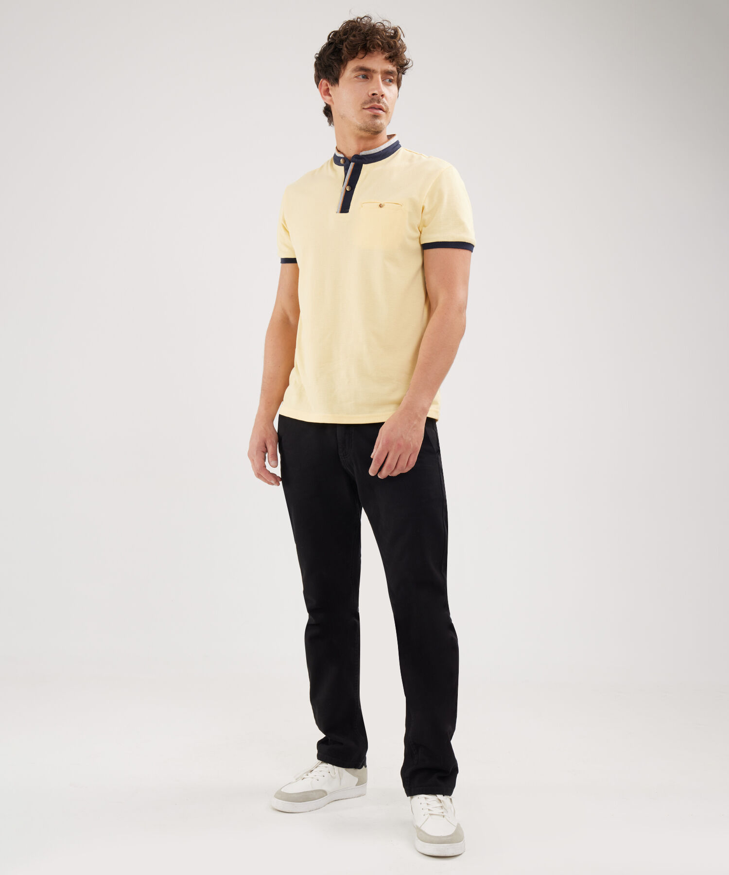 Polo Cuello Neru Con Bolsillo