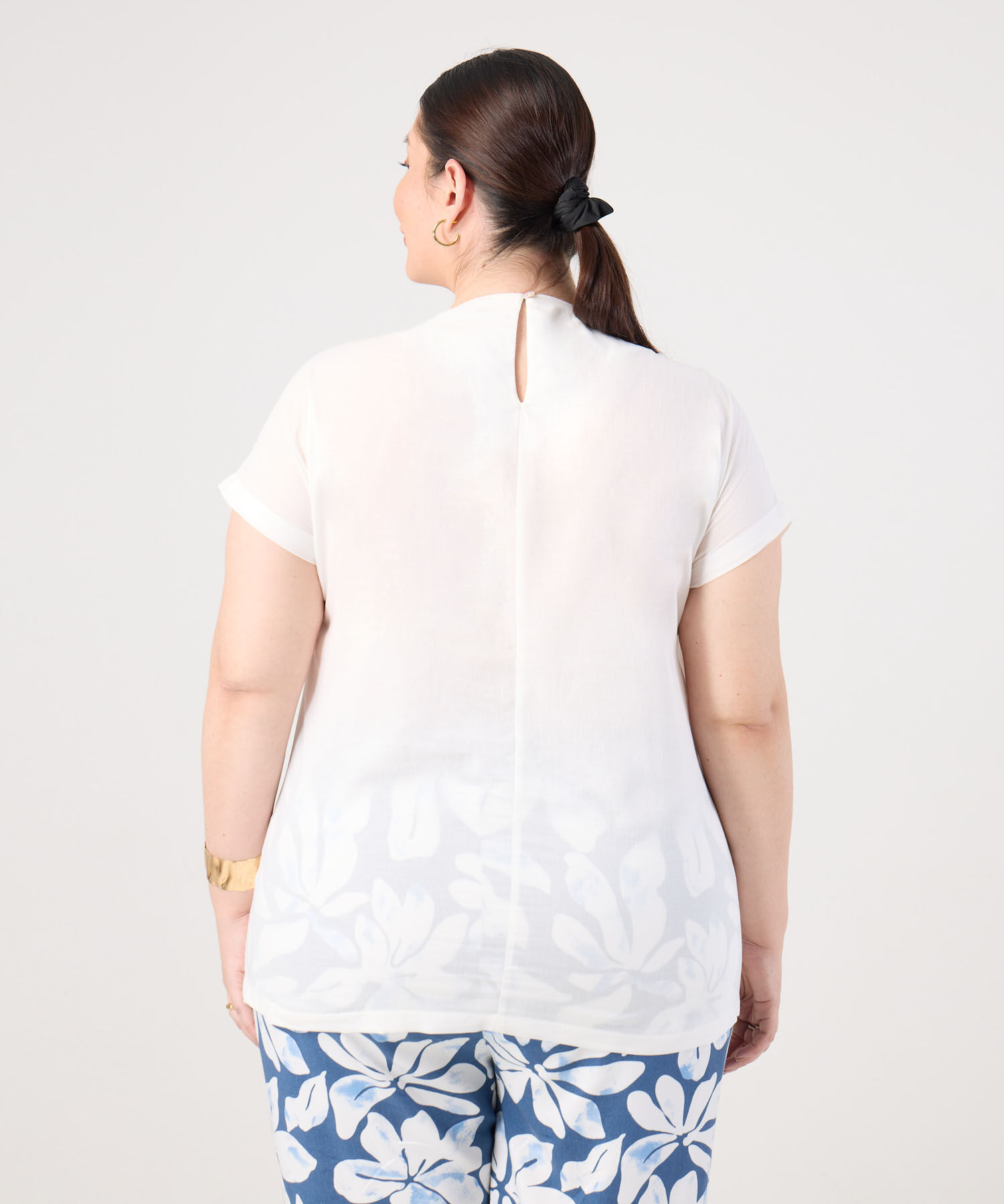 Camiseta Manga Corta Cuello Redondo Mujer Curvy