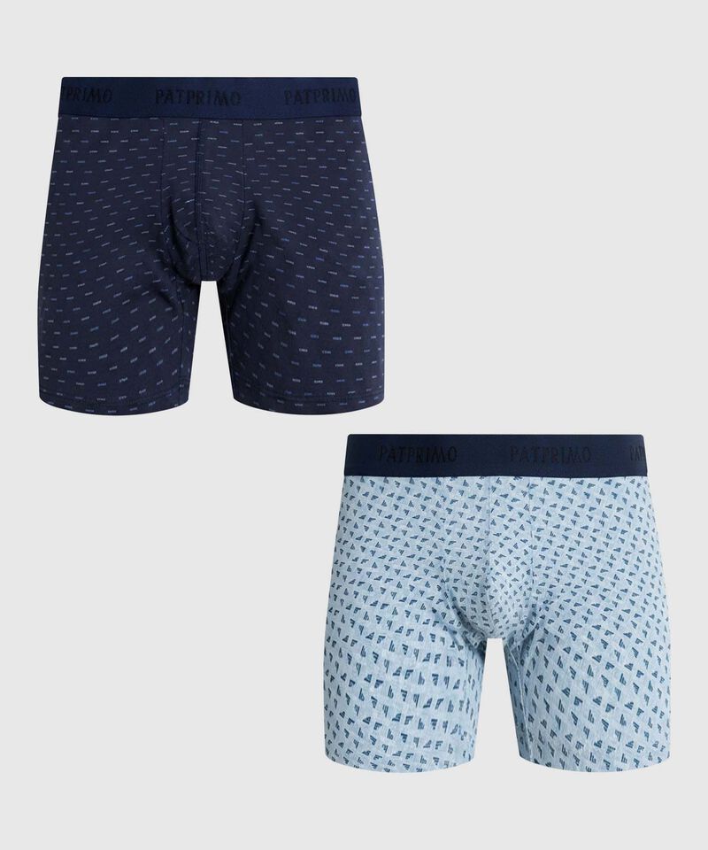 Set X2 B&oacute;xers Medios Con Estampado Para Hombre