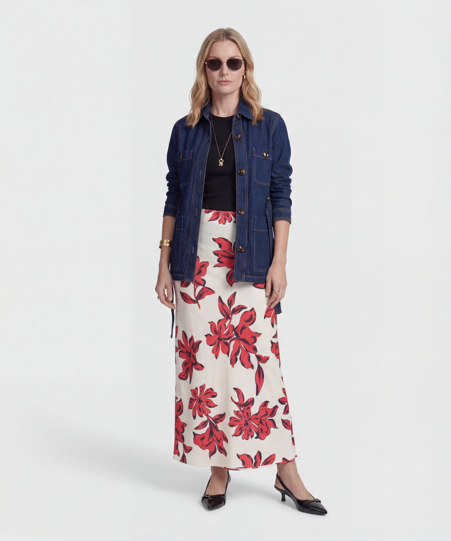 Falda Maxi de Corte Sesgado para Mujer